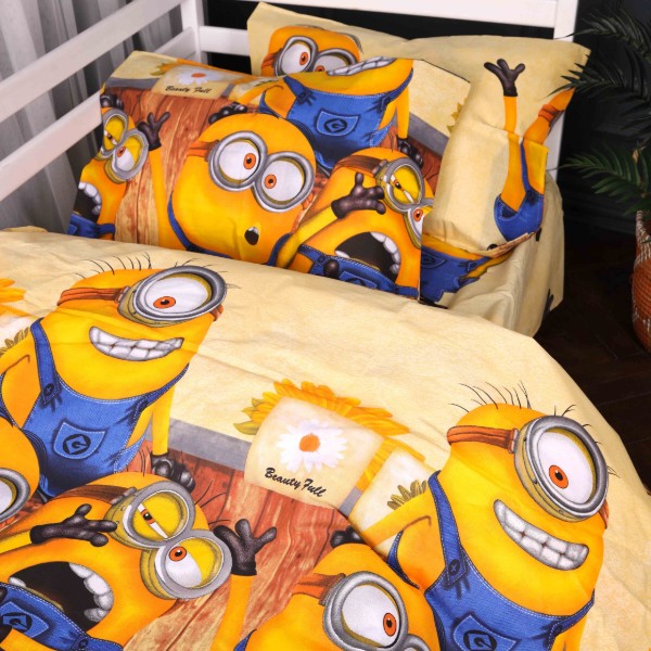 Фото - Комплект постільної білизни дитячий MirSon 110х140 см 17-0899 Minions Fun Ranforce Elite (2200012396339)